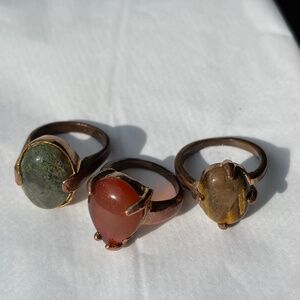 A trio of artisnal rings from South Africa, sizes 6.5, 7.5, 8.5.